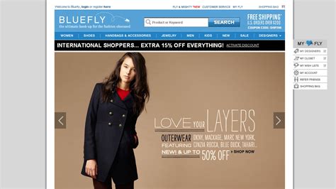 bluefly online shopping.